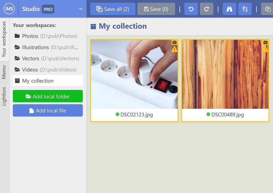 7. The collections feauture will help you keep your files always at hand, combine them by your own criteria